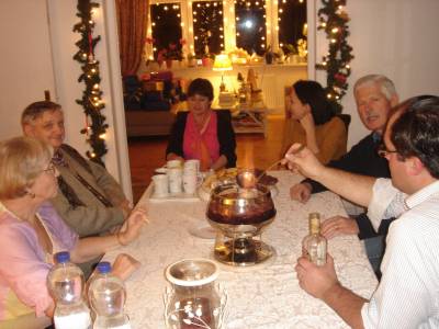 Feuerzangenbowle zum P&auml;ckchenpacken